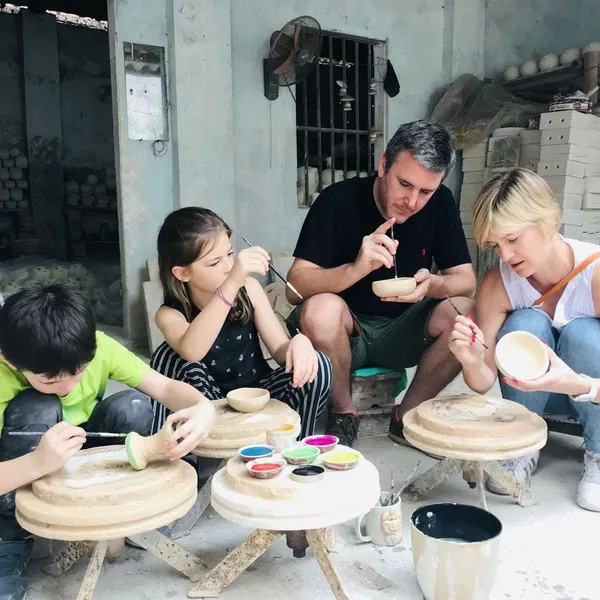 Bat Trang, Incense & hat macking village full day