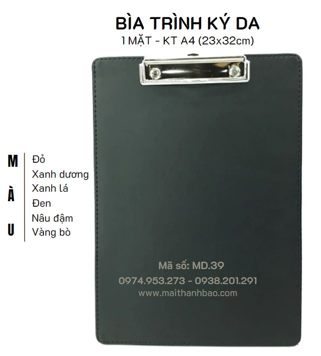 Bìa trình ký da 1 mặt xanh đỏ nâu đen vàng bò Bìa trình ký da 1 mặt xanh đỏ nâu đen vàng bò