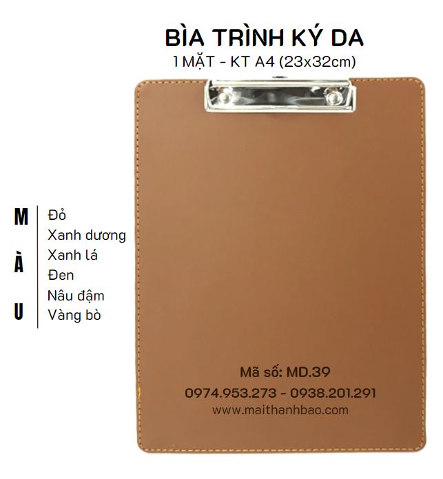 Bìa trình ký da 1 mặt xanh đỏ nâu đen vàng bò Bìa trình ký da 1 mặt xanh đỏ nâu đen vàng bò
