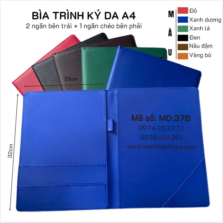 Bìa trình ký da A4 MD.37B bìa kẹp da văn phòng Bìa trình ký da A4 MD.37B bìa kẹp da văn phòng