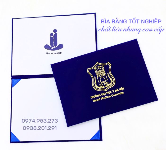 Bìa bằng tốt nghiệp chất liệu nhung cao cấp Bìa bằng tốt nghiệp chất liệu nhung cao cấp