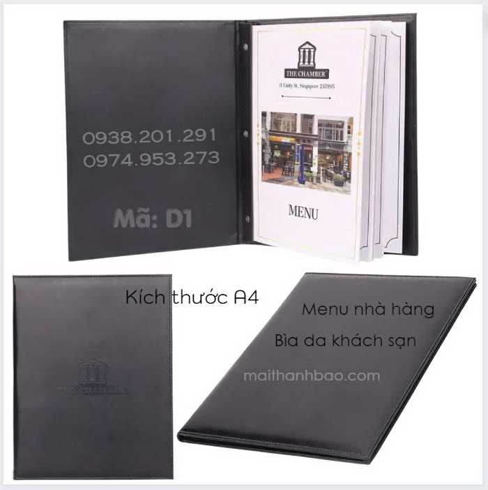 Bìa da menu khách sạn directory resort nhà hàng cao cấp Bìa da menu khách sạn directory resort nhà hàng cao cấp
