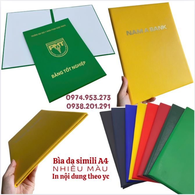 Bìa ký kết da simili cao cấp A4 sang trọng in logo theo yêu cầu Bìa ký kết da simili cao cấp A4 sang trọng in logo theo yêu cầu