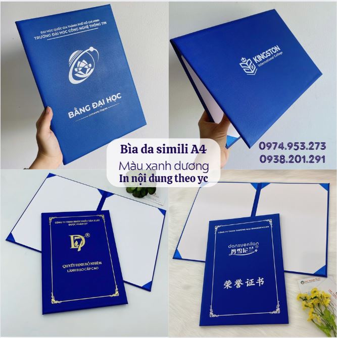 Bìa ký kết da simili cao cấp A4 sang trọng in logo theo yêu cầu Bìa ký kết da simili cao cấp A4 sang trọng in logo theo yêu cầu
