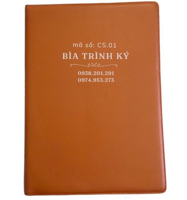 Bìa trình ký da có dây kéo A4 cao cấp màu nâu da bò Bìa trình ký da có dây kéo A4 cao cấp màu nâu da bò