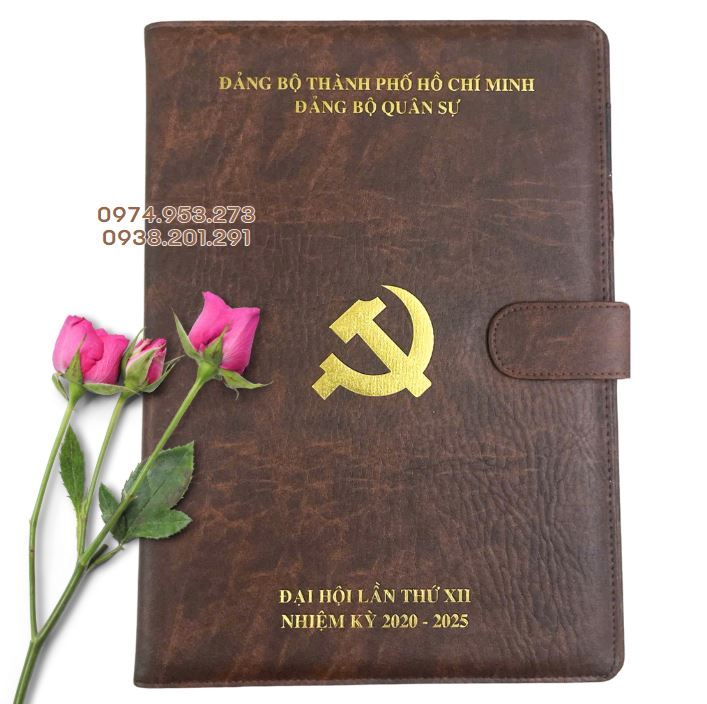 Bìa trình ký da A4 màu nâu đậm lịch lãm sang trọng Bìa trình ký da A4 màu nâu đậm lịch lãm sang trọng