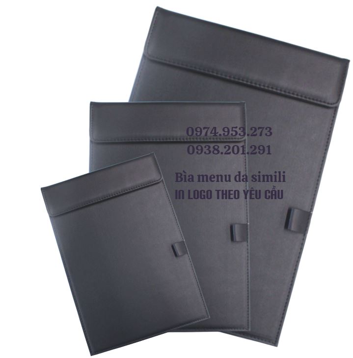 Bìa trình ký da nhỏ A6 in logo đẹp giá rẻ bìa MC kẹp bill Bìa trình ký da nhỏ A6 in logo đẹp giá rẻ bìa MC kẹp bill