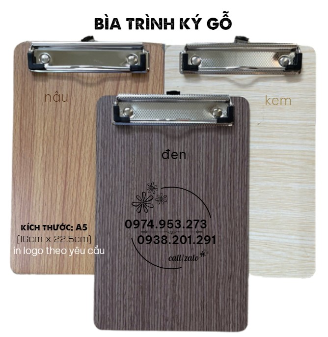 Bìa trình ký gỗ A4 A3 A5 in logo công ty theo yêu cầu Bìa trình ký gỗ A4 A3 A5 in logo công ty theo yêu cầu