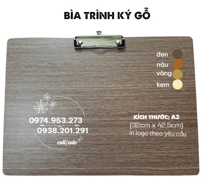 Bìa trình ký gỗ A4 A3 A5 in logo công ty theo yêu cầu Bìa trình ký gỗ A4 A3 A5 in logo công ty theo yêu cầu