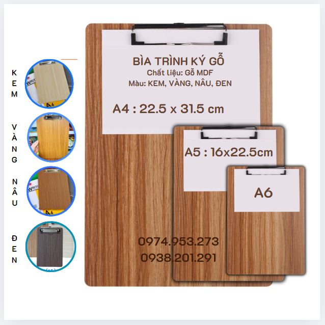 Bìa trình ký gỗ A4 A5 A6 đẹp kiểu dọc Bìa trình ký gỗ A4 A5 A6 đẹp kiểu dọc