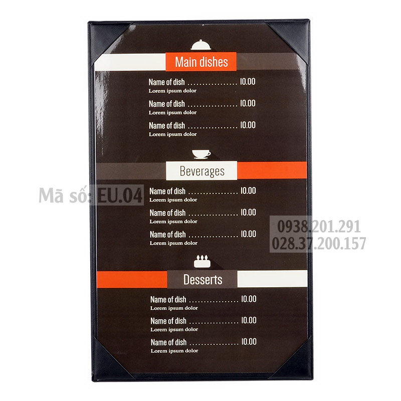 Đặt may in bìa menu nhà hàng khách sạn trà sữa quán ăn quán nhậu logo giá rẻ Đặt may in bìa menu nhà hàng khách sạn trà sữa quán ăn quán nhậu logo giá rẻ