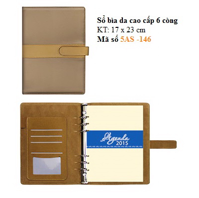 Sổ tay bìa da cao cấp đẹp 2015 màu kem phối nâu Sổ tay bìa da cao cấp đẹp 2015 màu kem phối nâu