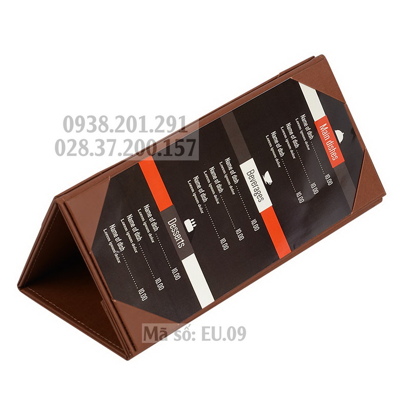 Đặt may in bìa menu simili giả da in logo công ty giá rẻ đẹp Đặt may in bìa menu simili giả da in logo công ty giá rẻ đẹp