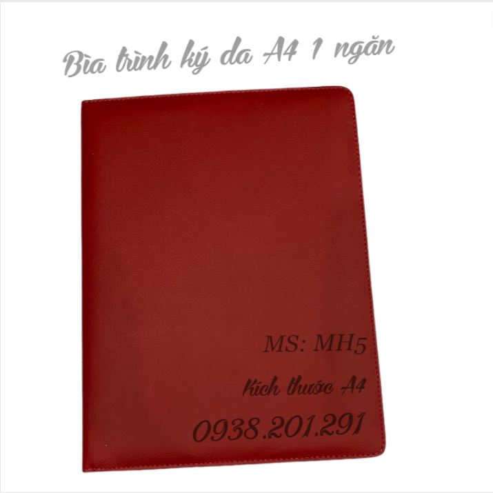 Bìa trình ký da đôi 1 ngăn MH5 dùng để kẹp tài liệu, hồ sơ, hợp đồng, báo cáo... trình lên sếp, lãnh đạo ký duyệt lịch sự và sang trọng Bìa trình ký da đôi 1 ngăn MH5 dùng để kẹp tài liệu, hồ sơ, hợp đồng, báo cáo...