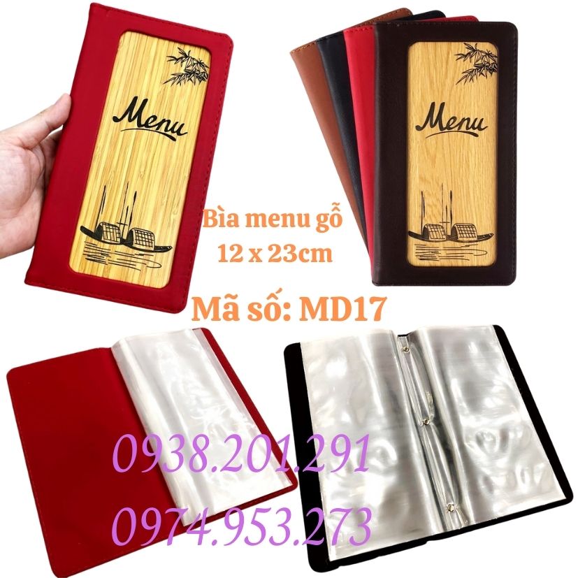 Bìa menu trình ký da simili A6 nhỏ gọn mã MD12 đủ màu đen đỏ xanh dương nâu bò nâu đậm Bìa menu trình ký da simili A6 nhỏ gọn mã MD12 đủ màu đen đỏ xanh dương nâu bò nâu đậm
