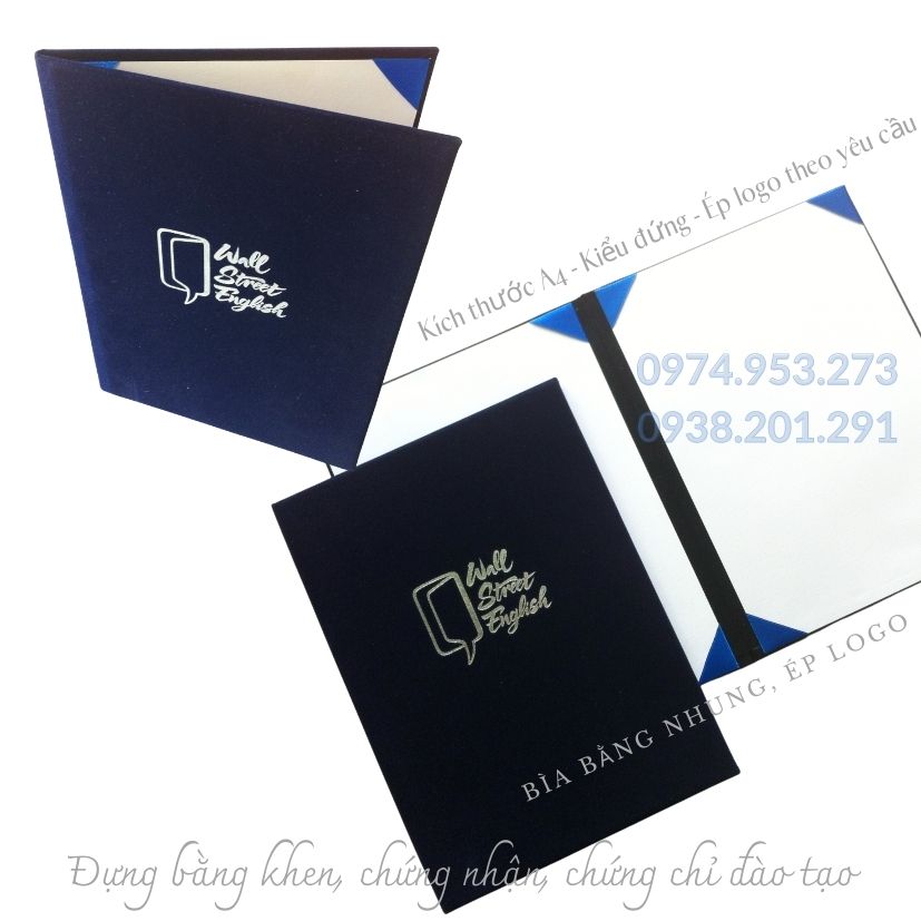 Bìa bằng nhung A4 kiểu đứng kẹp bằng khen, chứng nhận, chứng chỉ cao cấp giá rẻ Bìa bằng nhung A4 kiểu đứng kẹp bằng khen, chứng nhận, chứng chỉ cao cấp giá rẻ