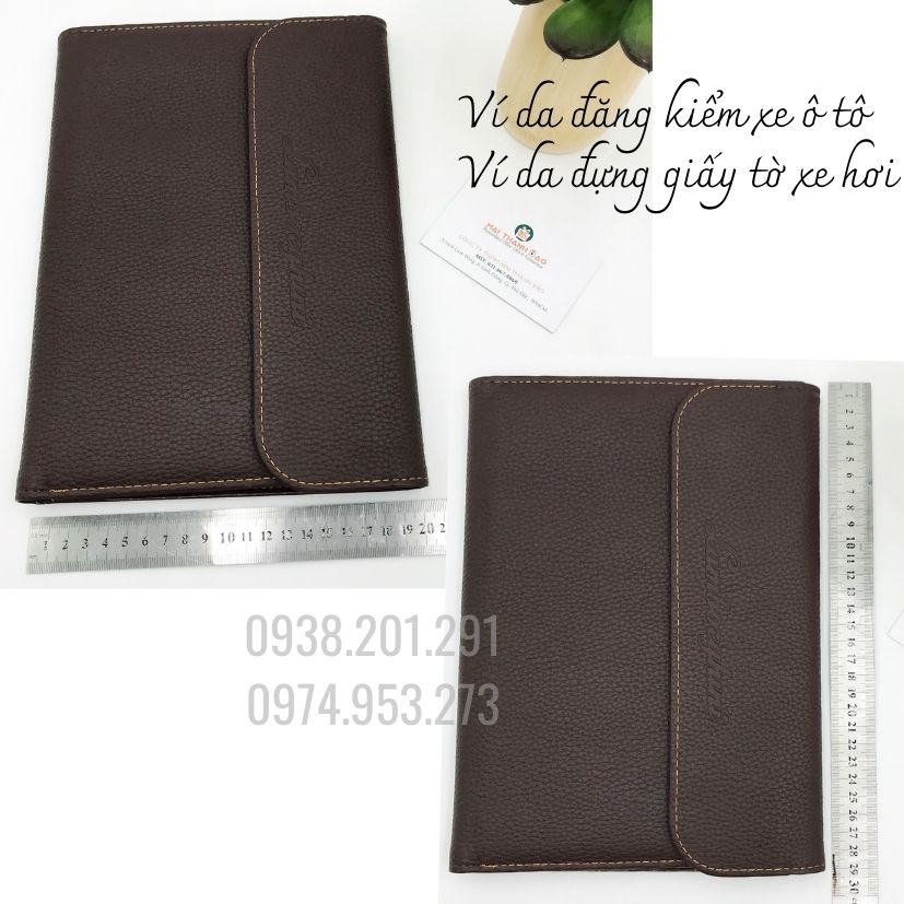 Bìa đựng hồ sơ giấy tờ đăng kiểm oto xe hơi da Bìa đựng hồ sơ giấy tờ đăng kiểm oto xe hơi da
