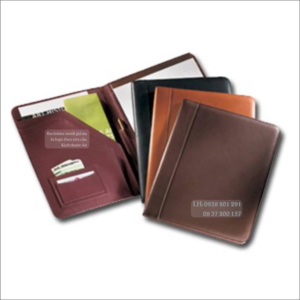 Mẫu bìa folder da đẹp bìa trình ký da đẹp in logo theo yêu cầu Mẫu bìa folder da đẹp bìa trình ký da đẹp in logo theo yêu cầu