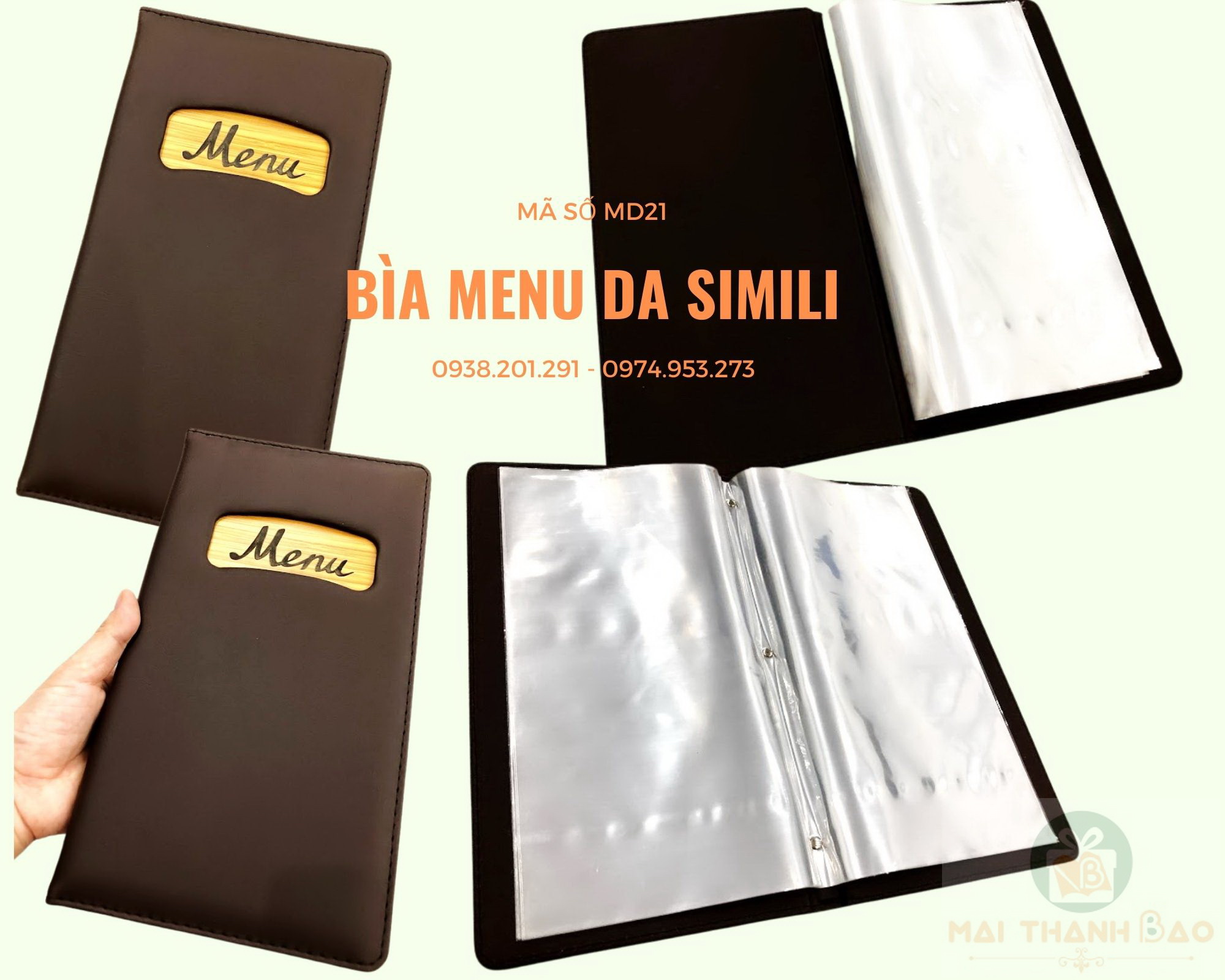 Bìa menu trình ký da simili A6 nhỏ gọn mã MD12 đủ màu đen đỏ xanh dương nâu bò nâu đậm Bìa menu trình ký da simili A6 nhỏ gọn mã MD12 đủ màu đen đỏ xanh dương nâu bò nâu đậm
