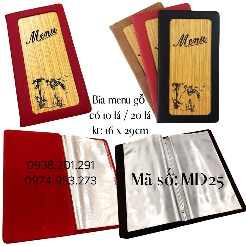 Bìa menu trình ký da simili A6 nhỏ gọn mã MD12 đủ màu đen đỏ xanh dương nâu bò nâu đậm Bìa menu trình ký da simili A6 nhỏ gọn mã MD12 đủ màu đen đỏ xanh dương nâu bò nâu đậm