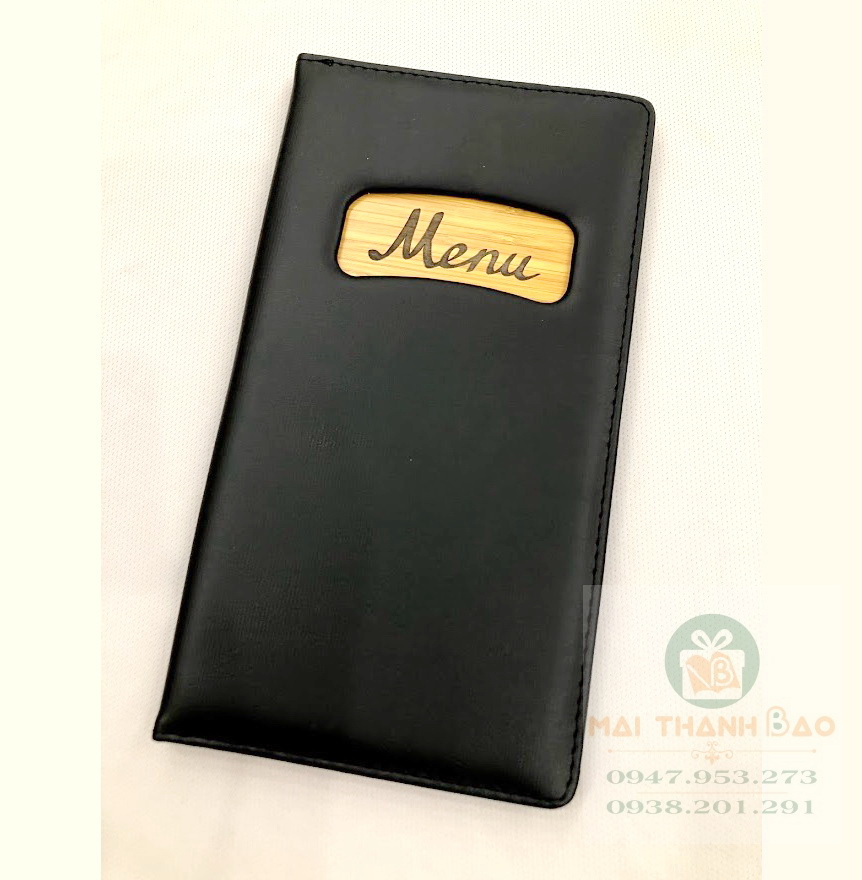 Bìa menu da simili có lá nhựa bên trong đẹp cao cấp in logo MD20 Bìa menu da simili có lá nhựa bên trong đẹp cao cấp in logo MD20