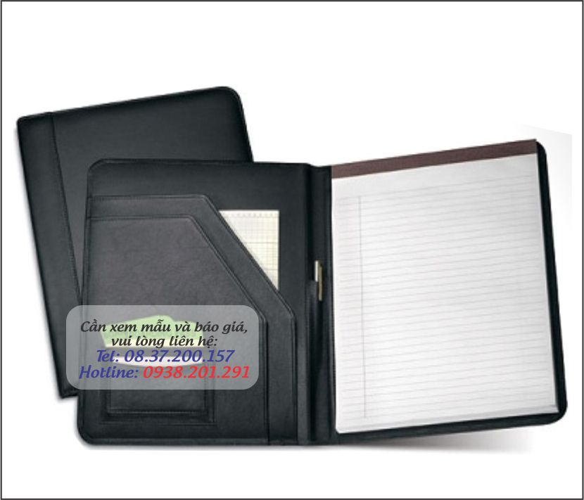 Bìa trình ký da màu đen, thiết kế đơn giản mà lịch sự, sang trọng, có in logo theo yêu cầu Bìa trình ký da màu đen, thiết kế đơn giản mà lịch sự, sang trọng, có in logo theo yêu cầu