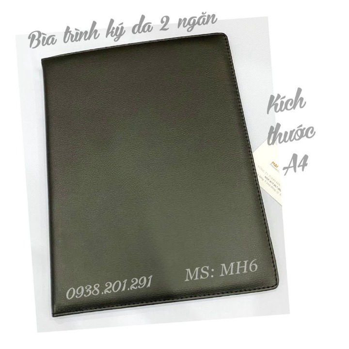 Bìa trình ký da đôi 2 ngăn MH6 dùng để kẹp tài liệu, hồ sơ, hợp đồng, báo cáo... Bìa trình ký da đôi 2 ngăn MH6 dùng để kẹp tài liệu, hồ sơ, hợp đồng, báo cáo...