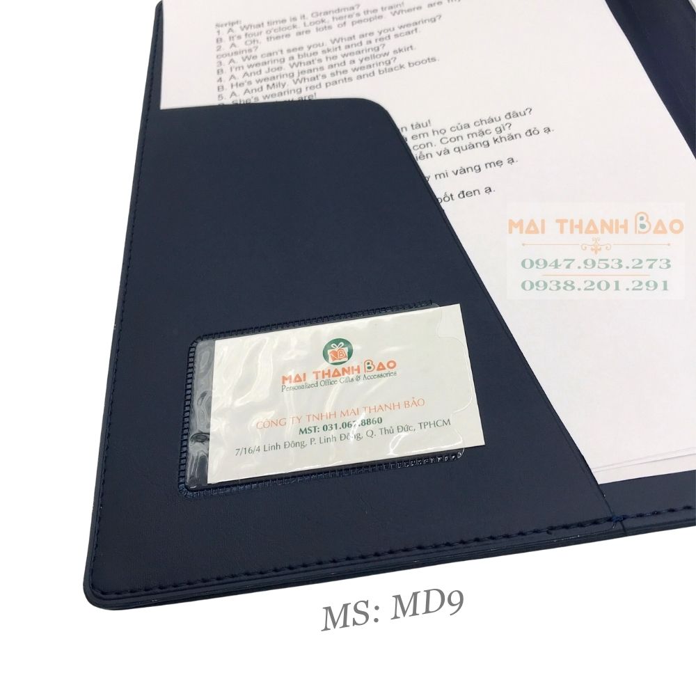 Bìa Da Trình Ký Đôi A4 MD9 Bìa Da Trình Ký Đôi A4 MD9