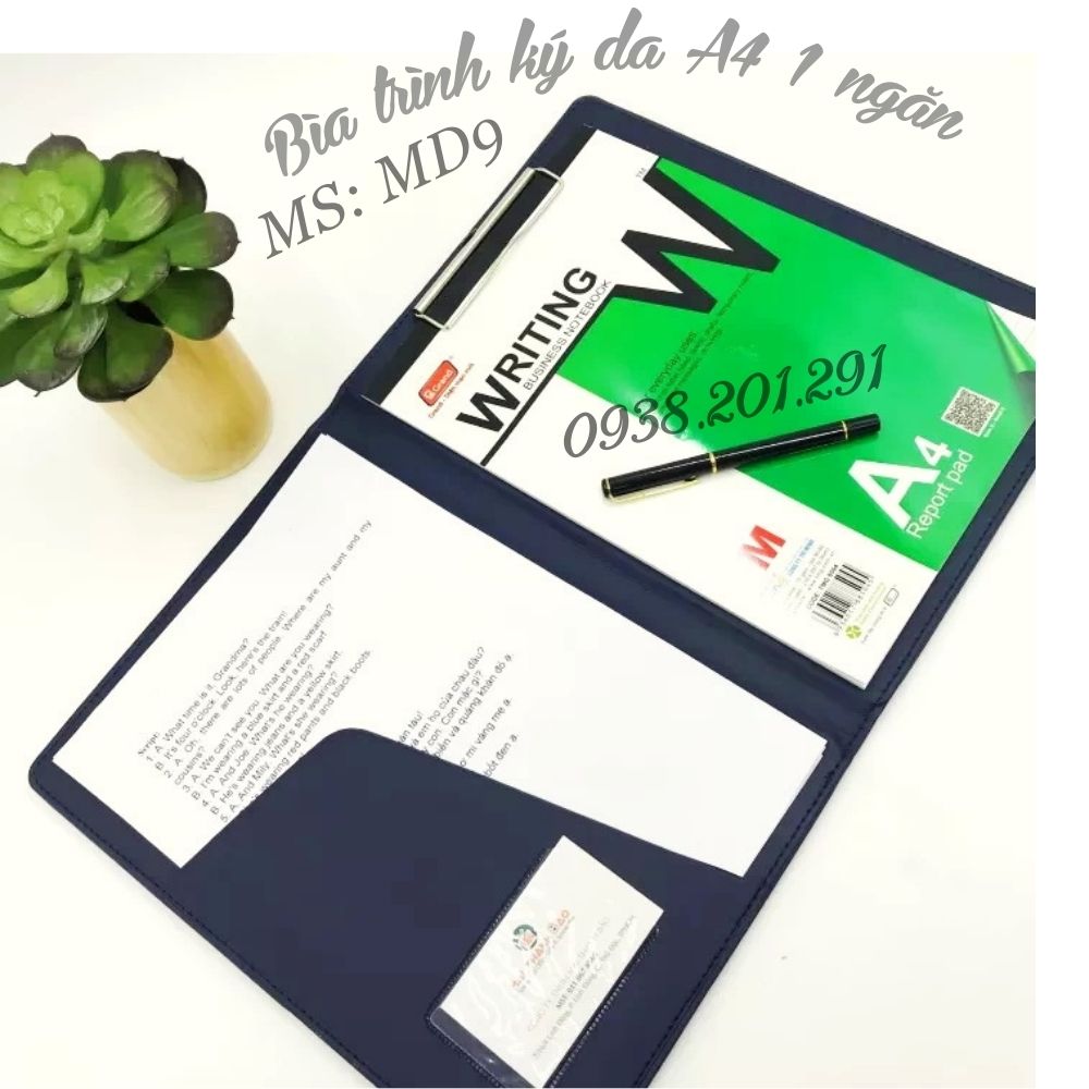 Bìa Da Trình Ký Đôi A4 MD9 Bìa Da Trình Ký Đôi A4 MD9