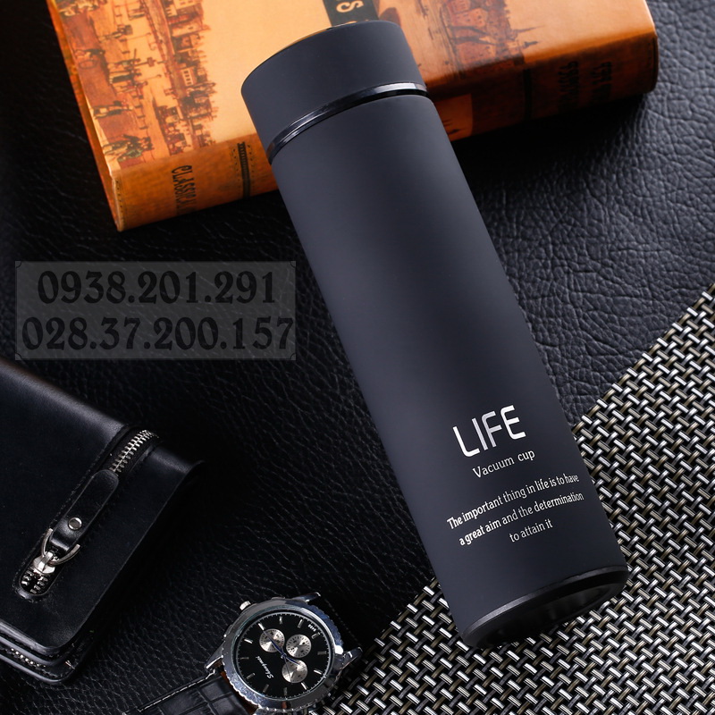 Bình giữ nhiệt màu đen black in logo tên công ty làm quà tặng khách hàng ý nghĩa đẹp giá rẻ Bình giữ nhiệt màu đen black in logo tên công ty làm quà tặng khách hàng ý nghĩa đẹp giá rẻ