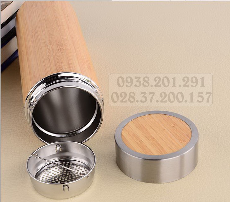 Bình giữ nhiệt gỗ tre trúc màu vàng tự nhiên khắc logo làm quà tặng độc đáo giá rẻ Bình giữ nhiệt gỗ tre trúc màu vàng tự nhiên khắc logo làm quà tặng độc đáo giá rẻ