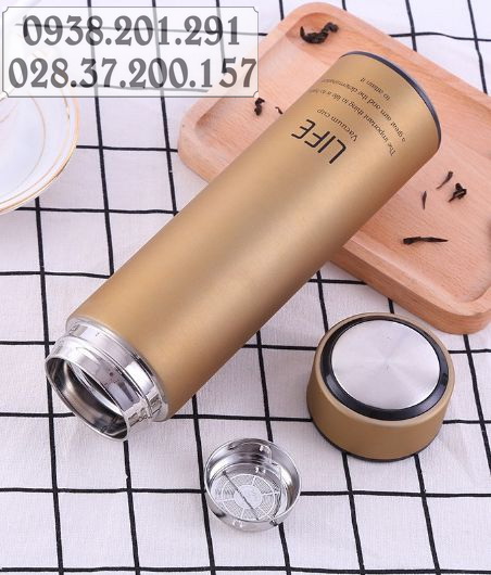 Bình giữ nhiệt màu vàng đồng gold in logo tên công ty làm quà tặng khách hàng ý nghĩa đẹp giá rẻ Bình giữ nhiệt màu vàng đồng gold in logo tên công ty làm quà tặng khách hàng ý nghĩa đẹp giá rẻ