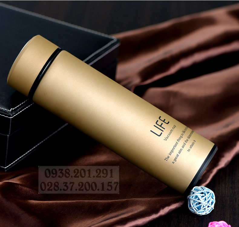 Bình giữ nhiệt màu vàng đồng gold in logo tên công ty làm quà tặng khách hàng ý nghĩa đẹp giá rẻ Bình giữ nhiệt màu vàng đồng gold in logo tên công ty làm quà tặng khách hàng ý nghĩa đẹp giá rẻ