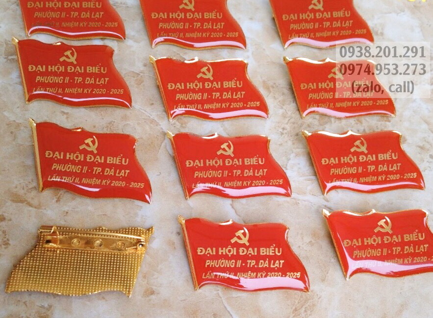 Sản xuất huy hiệu lá cờ đảng đeo ngực áo đại hội đảng đẹp giá rẻ nhất tphcm Sản xuất huy hiệu lá cờ đảng đeo ngực áo đại hội đảng đẹp giá rẻ nhất tphcm