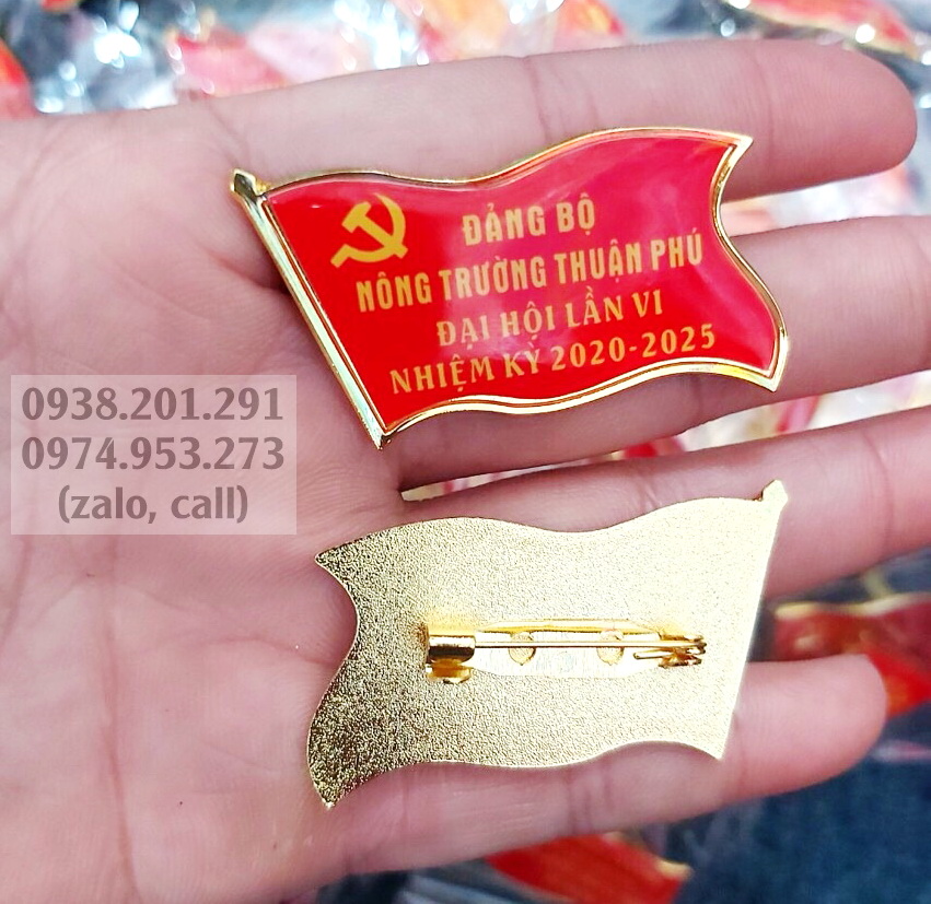 Sản xuất huy hiệu lá cờ đảng đeo ngực áo đại hội đảng đẹp giá rẻ nhất tphcm Sản xuất huy hiệu lá cờ đảng đeo ngực áo đại hội đảng đẹp giá rẻ nhất tphcm