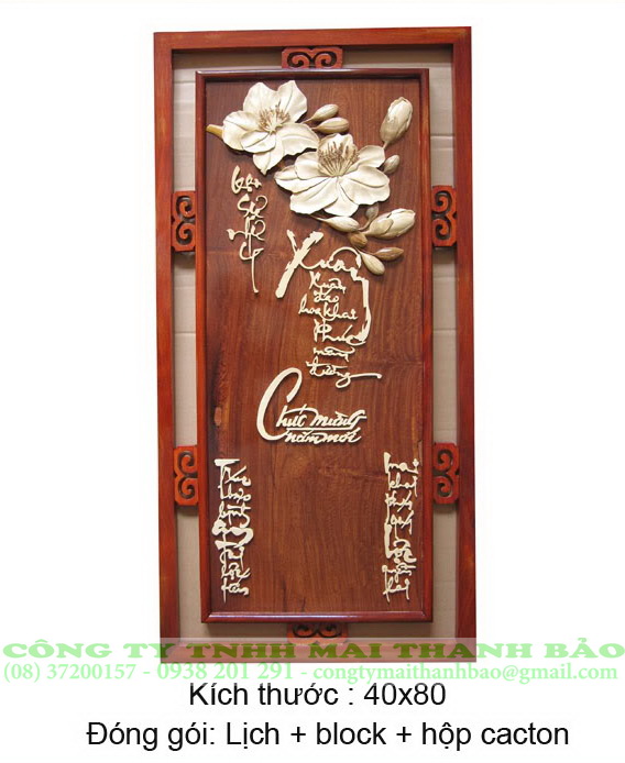 Lịch gỗ treo tường thư pháp cao cấp hình chữ nhật 40 x 60 làm quà tặng cuối năm Lịch gỗ treo tường thư pháp cao cấp hình chữ nhật 40 x 80 làm quà tặng cuối năm