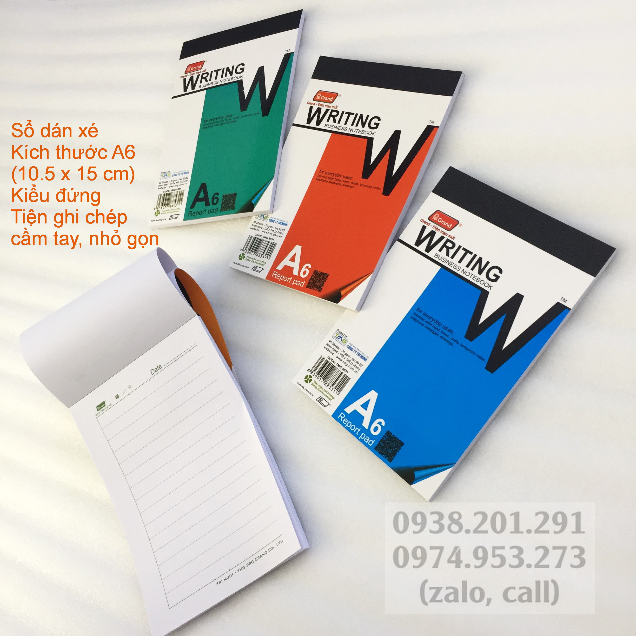 Sổ tay dán xé kích thước A4 A5 A6 nhỏ gọn ghi chép giá rẻ Sổ tay dán xé kích thước A4 A5 A6 nhỏ gọn ghi chép giá rẻ