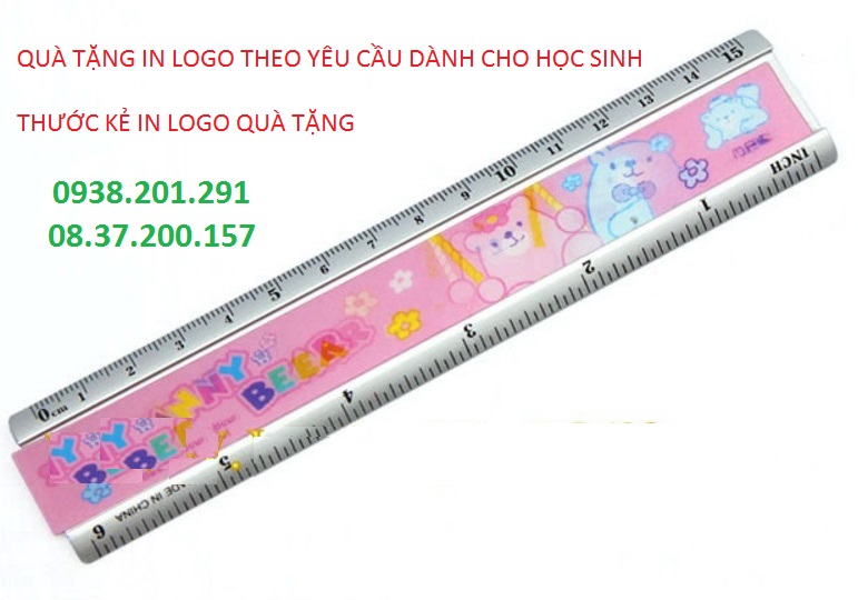 Thước kẻ in logo và tên công ty để làm quà tặng cho học sinh tiểu học Thước kẻ in logo và tên công ty để làm quà tặng cho học sinh tiểu học