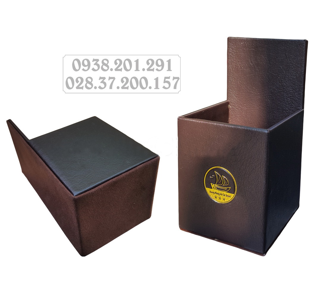 Hộp đựng remote khách sạn, nhà hàng, resort 5 sao bằng da có in logo tphcm Hộp đựng remote khách sạn, nhà hàng, resort 5 sao bằng da có in logo tphcm