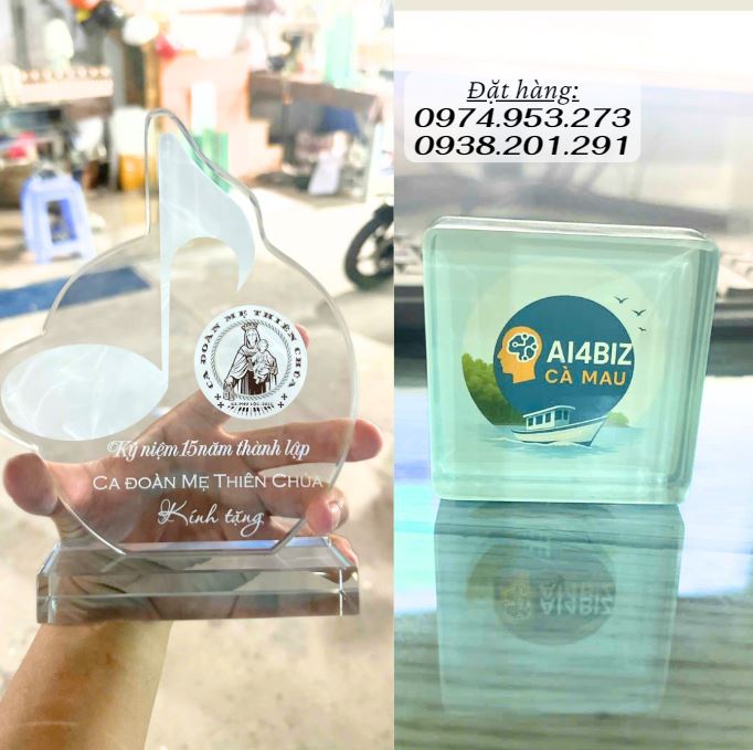 Kỷ niệm chương pha lê thuỷ tinh đẹp kiểu dáng độc đáo Kỷ niệm chương pha lê thuỷ tinh đẹp kiểu dáng độc đáo