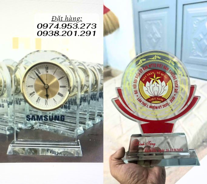 Kỷ niệm chương pha lê thuỷ tinh đẹp kiểu dáng độc đáo Kỷ niệm chương pha lê thuỷ tinh đẹp kiểu dáng độc đáo