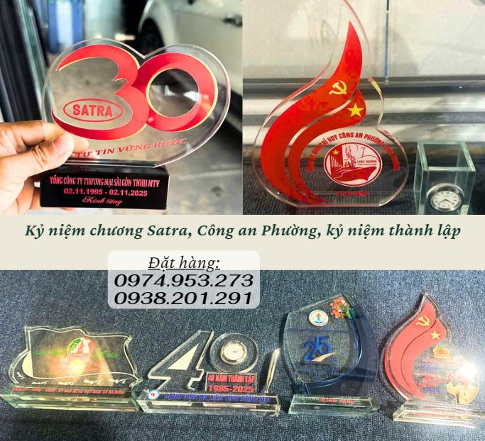 Kỷ niệm chương pha lê thuỷ tinh đẹp kiểu dáng độc đáo Kỷ niệm chương pha lê thuỷ tinh đẹp kiểu dáng độc đáo