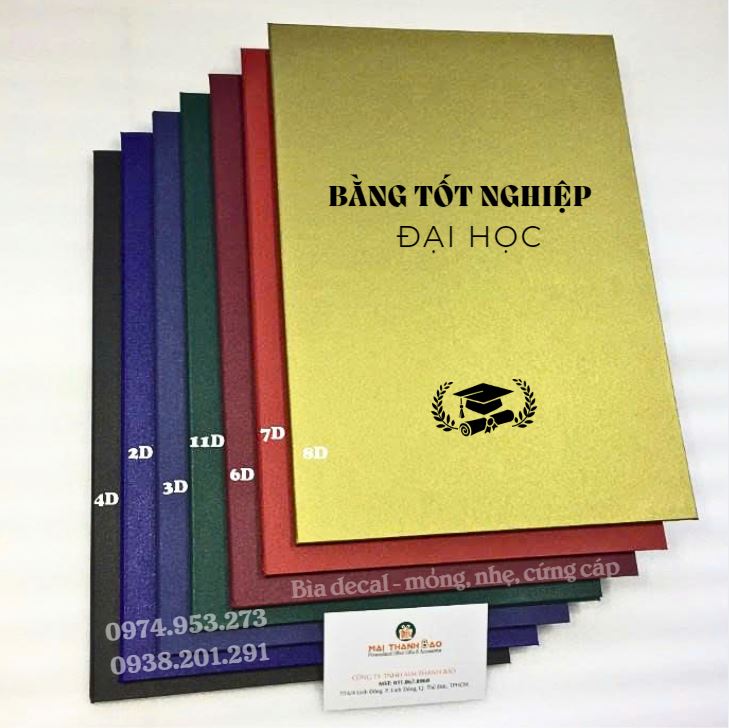 Màu sắc bìa bằng tốt nghiệp đại học in logo tên trường giá rẻ Màu sắc bìa bằng tốt nghiệp đại học in logo tên trường giá rẻ