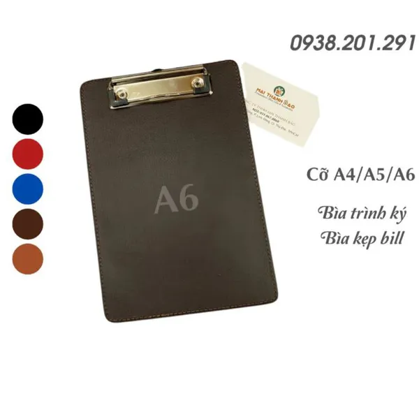 Bìa Trình Ký Da A6