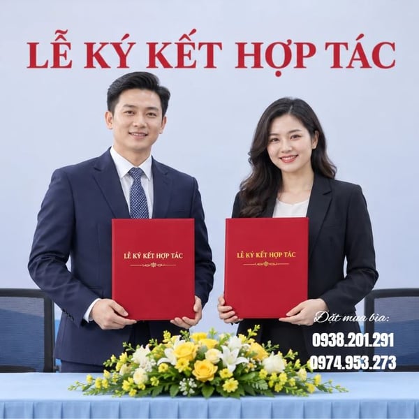 Bìa da ký kết hợp đồng & biên bản ghi nhớ (MOU)
