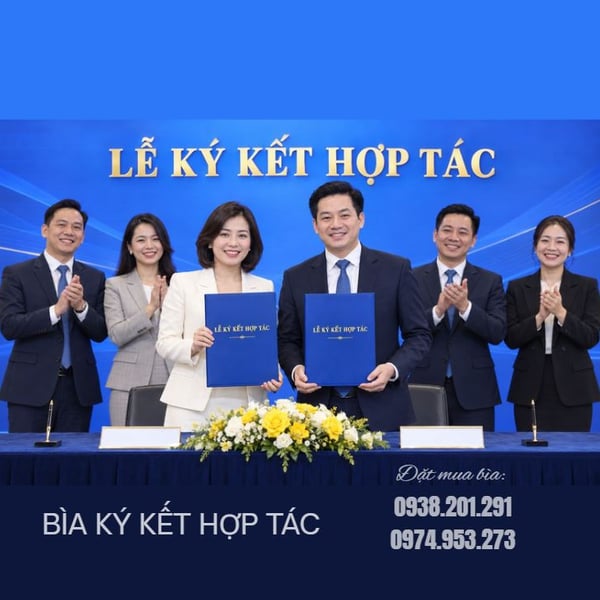 Bìa da ký kết hợp đồng & biên bản ghi nhớ (MOU)