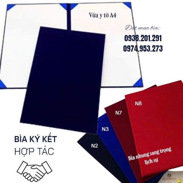 Bìa da ký kết hợp đồng & biên bản ghi nhớ (MOU)