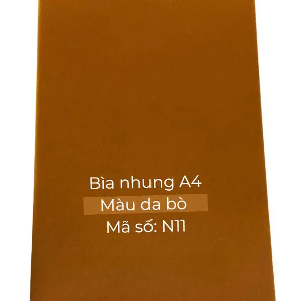 Bìa nhung màu vàng bò N11