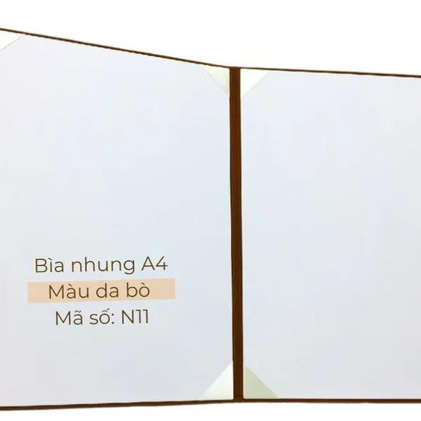 Bìa nhung màu vàng bò N11