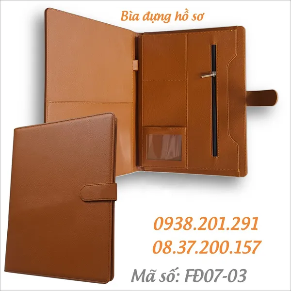 Bìa hồ sơ tay gài nam châm hít FD07-03